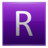 Letter R violet